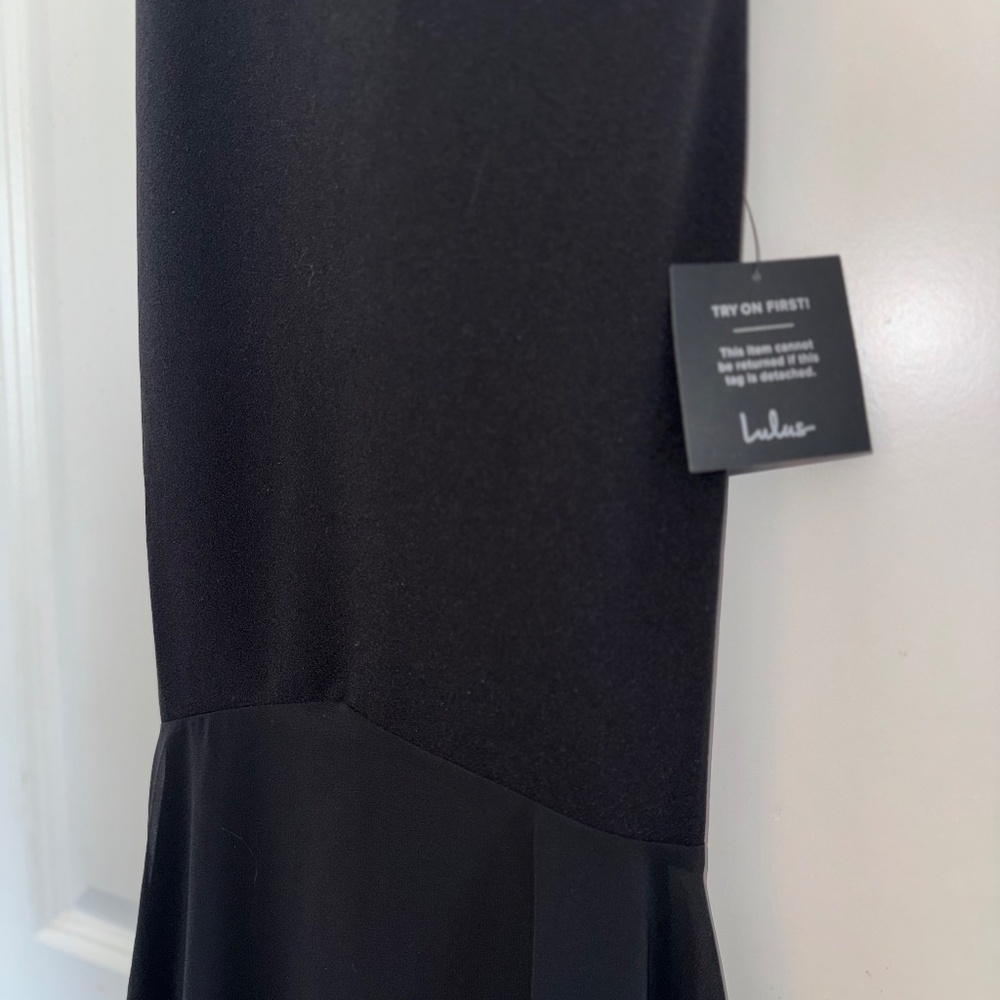 Charming Endearment Black Lace-Up Trumpet Maxi Dress sz XL NWT - Picture 7 of 12